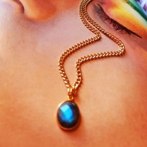 Handmade Gold Filled Labradorite Necklace/Choker